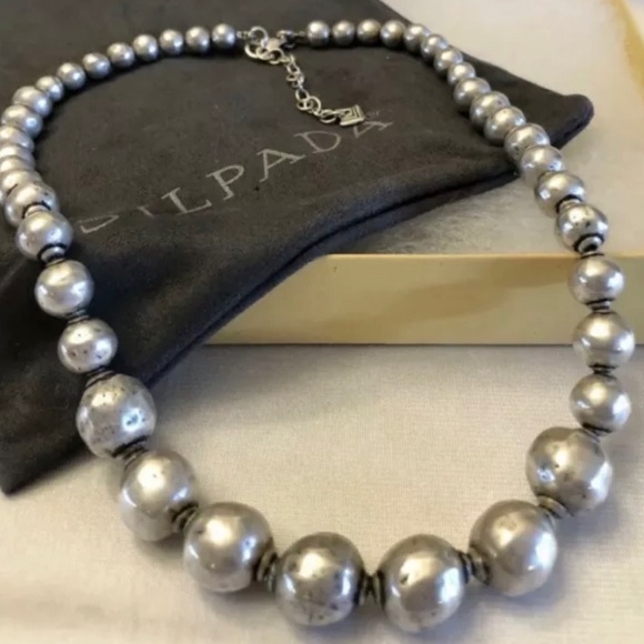 🩶SOLD🩶 Silpada Distressed Atmospheric Sterling Silver Bead Necklace & Bracelet - Picture 7 of 12